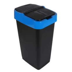 Abfalleimer Mit Schwingdeckel 60L Blau