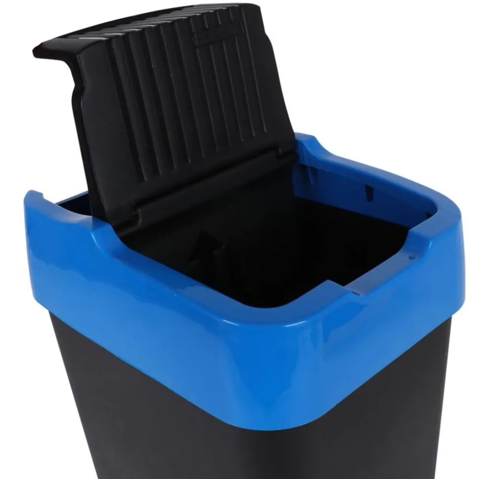 Abfalleimer Mit Schwingdeckel 60L Blau