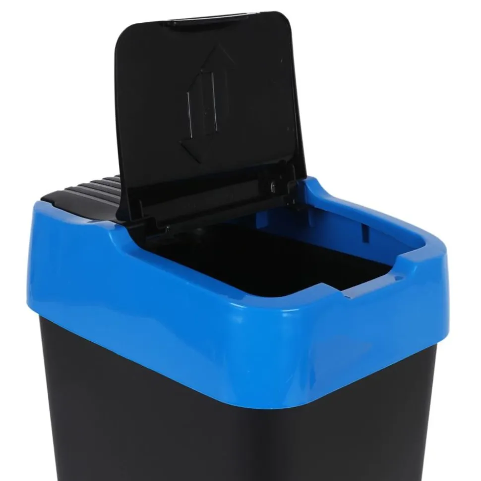 Abfalleimer Mit Schwingdeckel 60L Blau