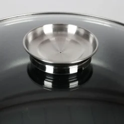 Aluguss-Servierpfanne Mit Glasdeckel Und Aromaknopf 32Cm