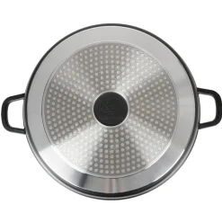 Aluguss-Servierpfanne Mit Glasdeckel Und Aromaknopf 32Cm