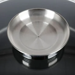 Aluguss-Servierpfanne Mit Glasdeckel Und Aromaknopf 24Cm