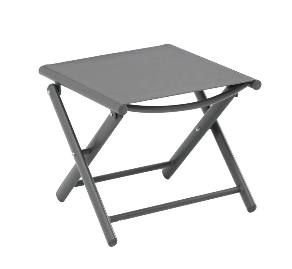 Alu-Klapphocker Mit Textilene-Sitzflache 47,5X41X44Cm Anthrazit