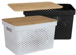 Aufbewahrungsbox Mit Bambus-Deckel 17L
