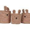 AufbewahrungsKörbe Aus Teddystoff 3Er-Set Braun