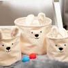 AufbewahrungsKörbe Aus Teddystoff 3Er-Set Beige