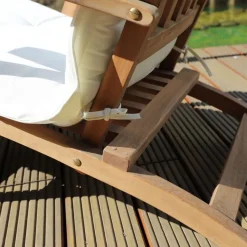 Auflage Teak Deckchair Natur