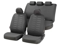 Autositzbezug Stripe Komplettset Schwarz