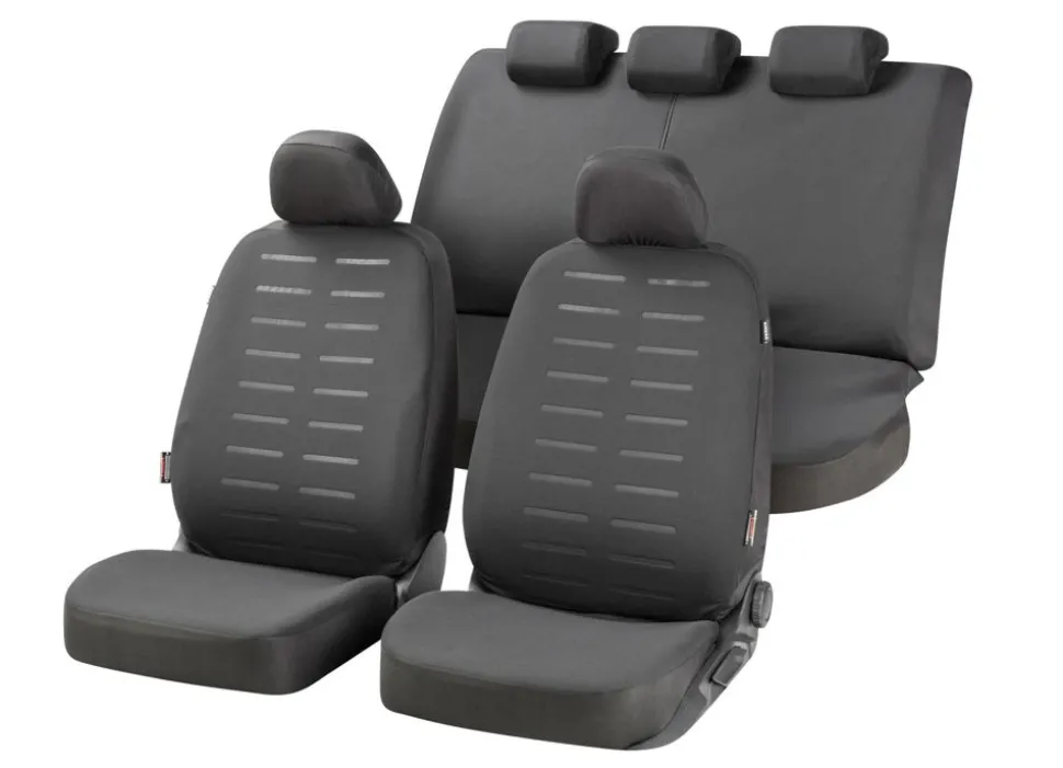 Autositzbezug Stripe Komplettset Schwarz