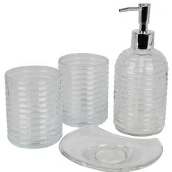 Badezimmer-Set Aus Glas 4-Teilig