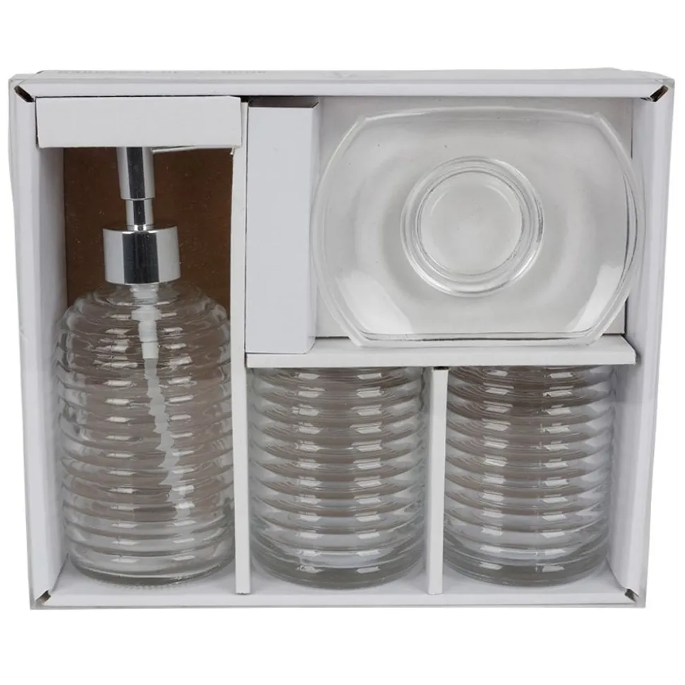 Badezimmer-Set Aus Glas 4-Teilig