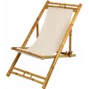 Bamboo Relax-Liegestuhl Beige