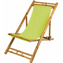 Bamboo Relax-Liegestuhl Grun