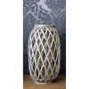 Bambuslaterne Mit Glaswindlicht 23X50Cm