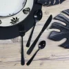 Besteck Aus Edelstahl 16-Teiliges Set Schwarz