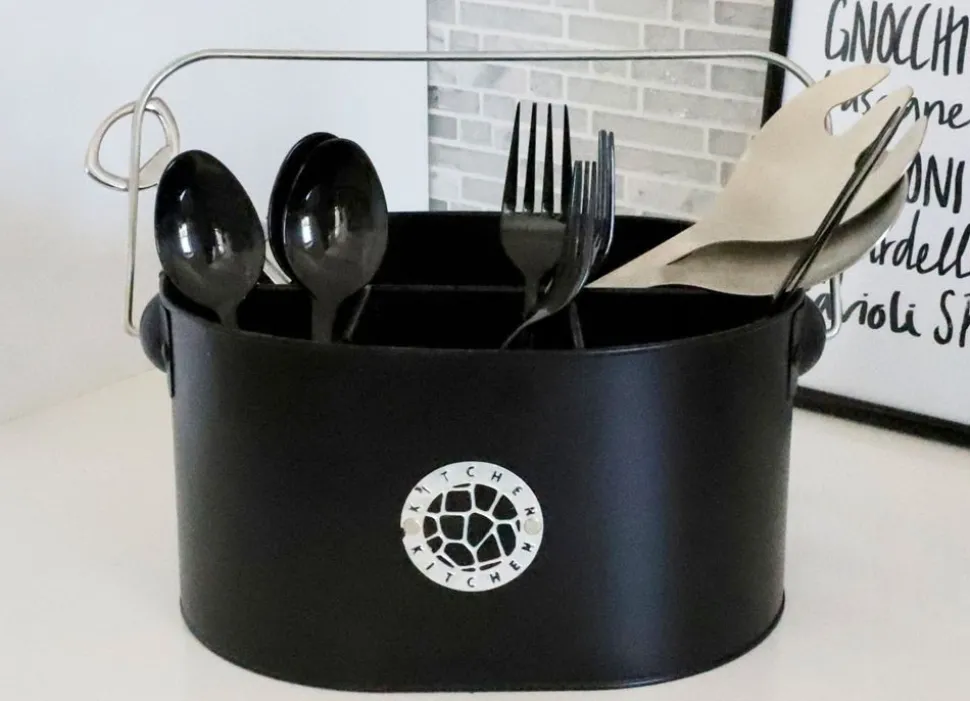 Besteckhalter Black-Line Aus Metall 28X13X19Cm