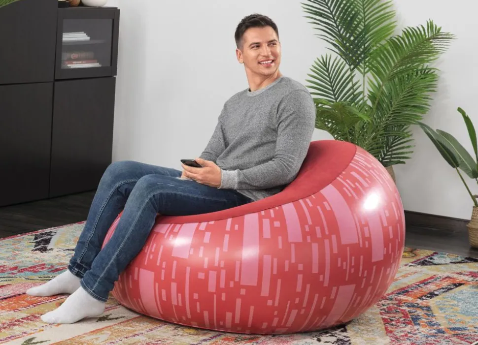 Bestway #75052 Aufblasbarer Sessel Inflate-A-Chair Rot Mit Print