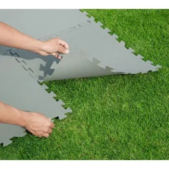Bestway #58639 Bodenschutzplatten Fur Aufstellpools 50X50Cm 9Er-Set Grau