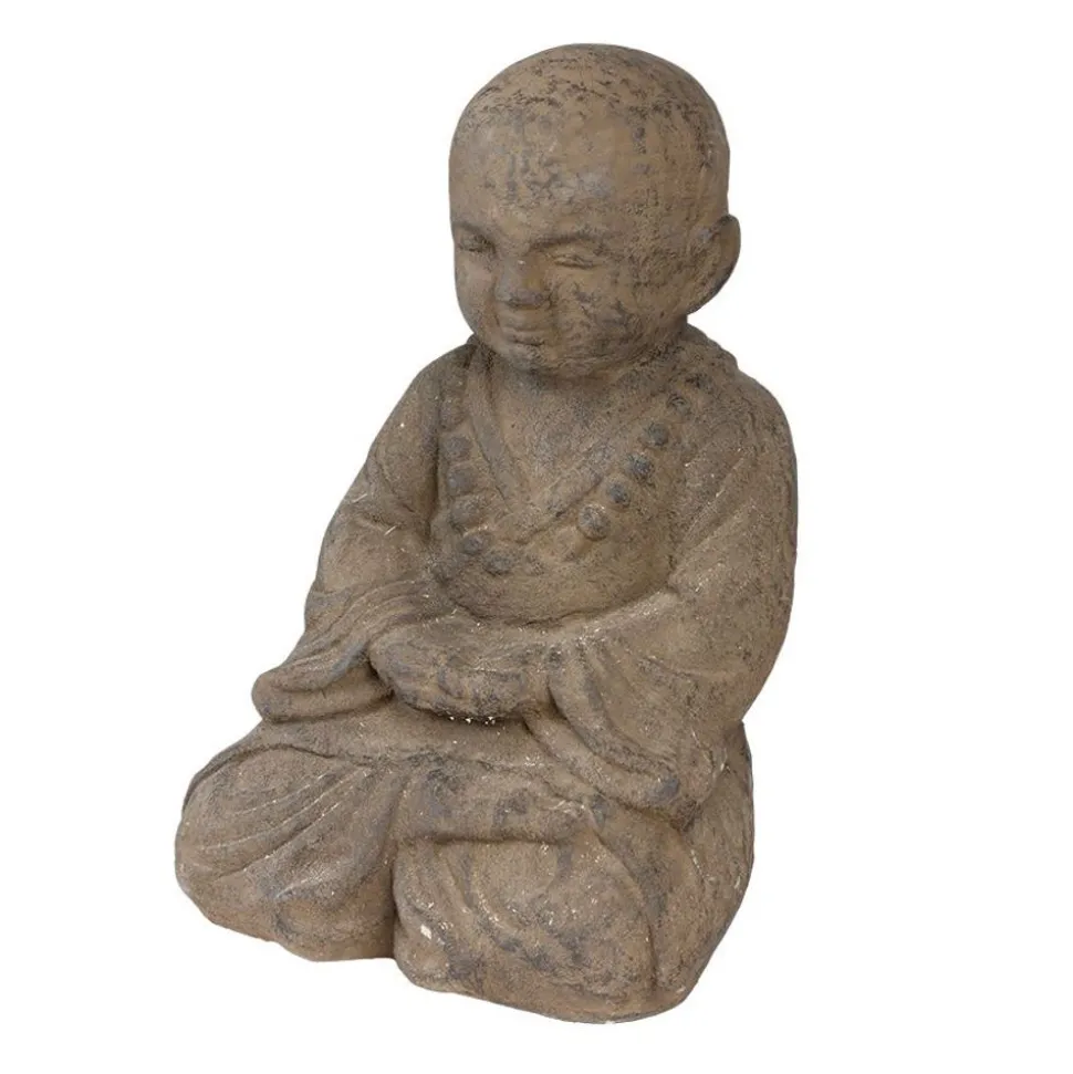Betender Shaolin Monch Aus Beton 42Cm
