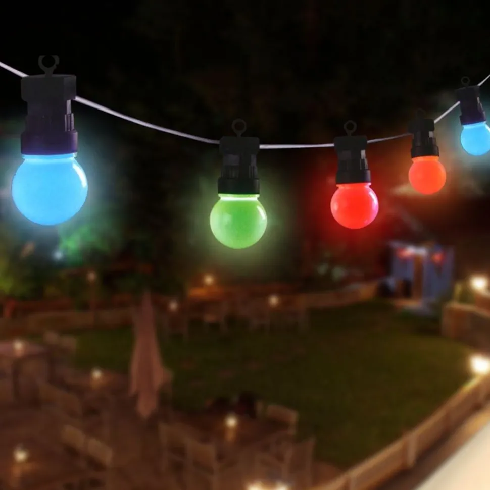 Biergarten-Lichterkette 20Er Bunt