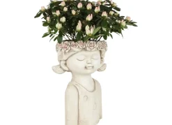 Blumentopf Madchen Mit Blumenkranz Design 1