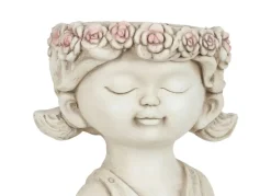 Blumentopf Madchen Mit Blumenkranz Design 1