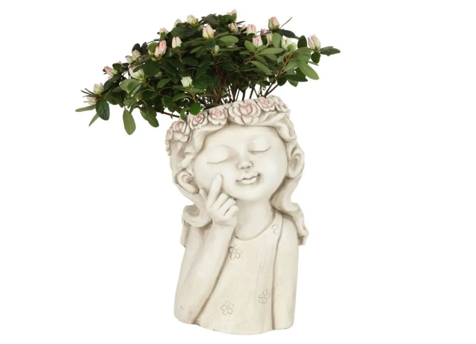 Blumentopf Madchen Mit Blumenkranz Design 2