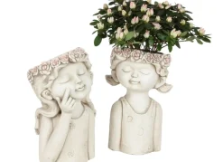 Blumentopf Madchen Mit Blumenkranz Design 2