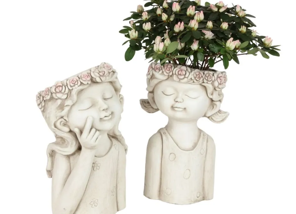 Blumentopf Madchen Mit Blumenkranz Design 2