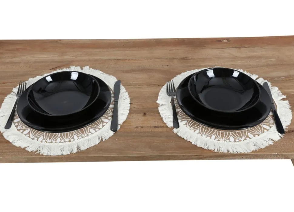 Boho-Platzset Aus Jute Mit Fransen 38Cm
