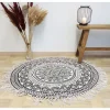 Boho-Teppich Mit Fransen 90Cm Natur/Schwarz
