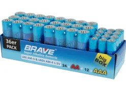 Brave Batterien Big Box 36Er-Pack 24X Aa Und 12X Aaa