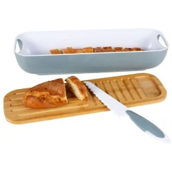 Brotkasten-Set Mit Schneidebrett & Brotmesser