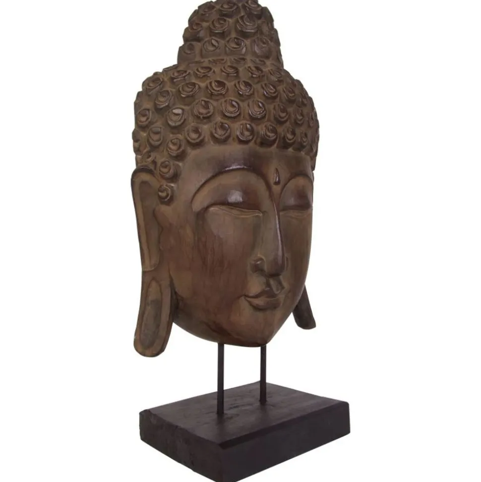 Buddha-Maske Aus Albesia-Holz 65Cm