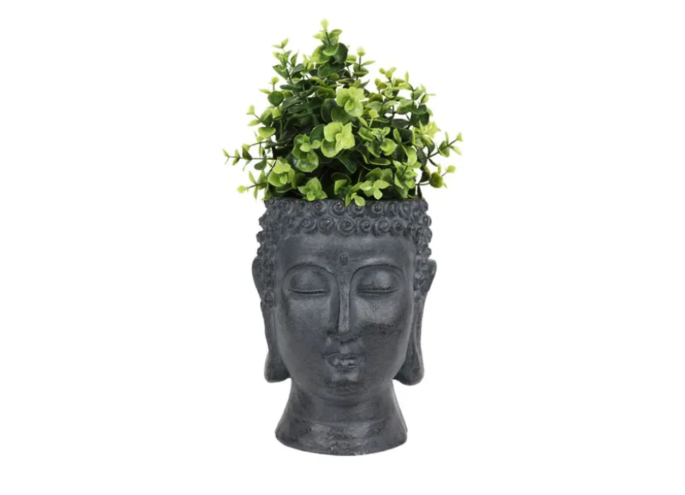 Buddha Pflanztopf Aus Magnesia Klein 17,5X17,5X21Cm