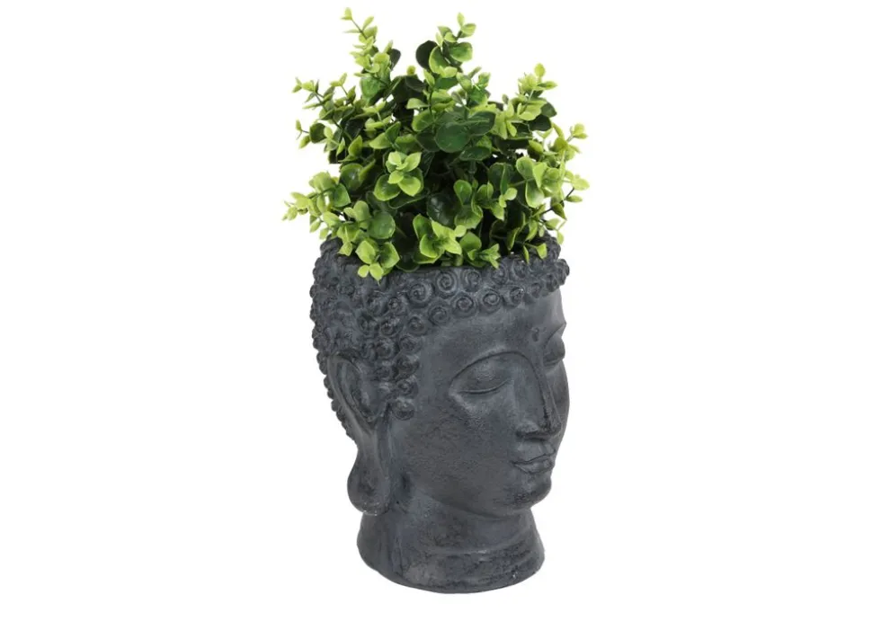 Buddha Pflanztopf Aus Magnesia Klein 17,5X17,5X21Cm
