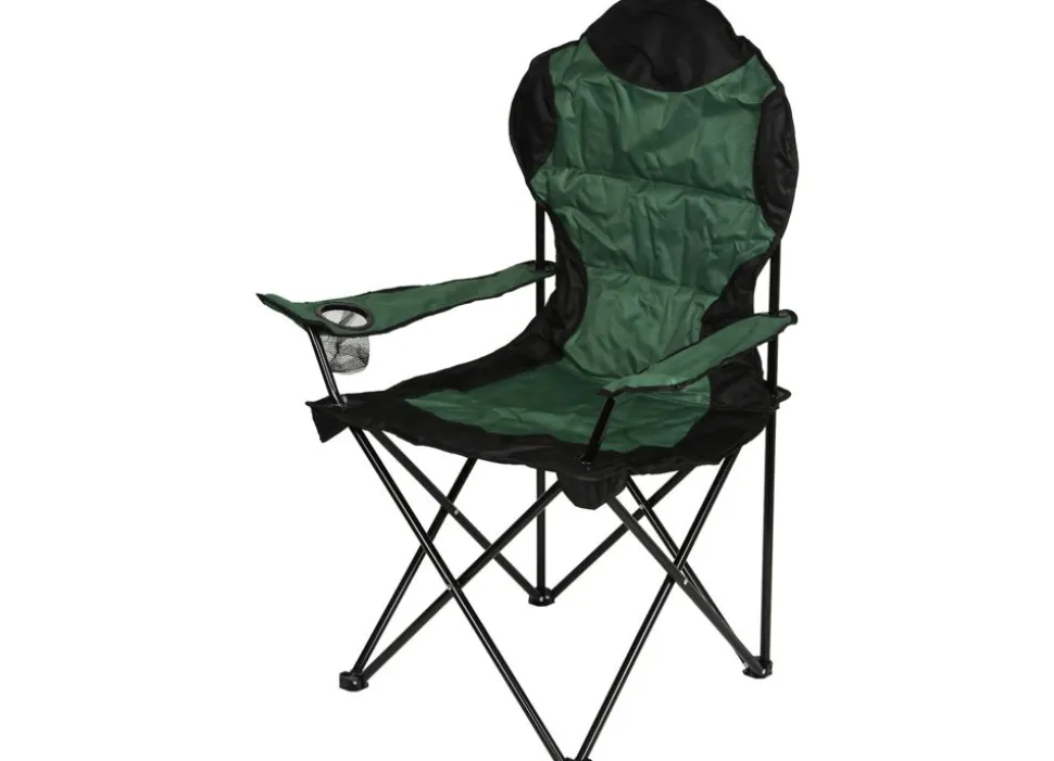 Camping-Klappsessel Deluxe Waldgrun/Schwarz