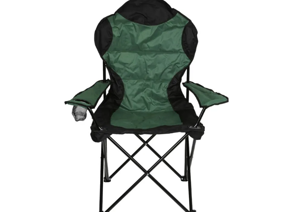Camping-Klappsessel Deluxe Waldgrun/Schwarz