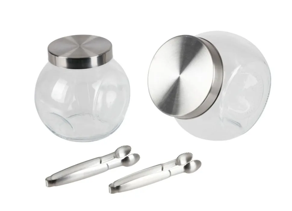 Candybar 4Er-Set 470Ml Und 650Ml Glas Mit 2 Zangen