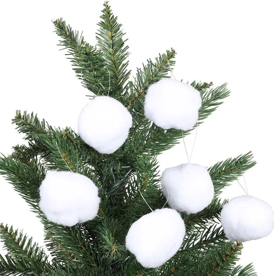 Deko-Anhanger Schneeballe 6Er-Set