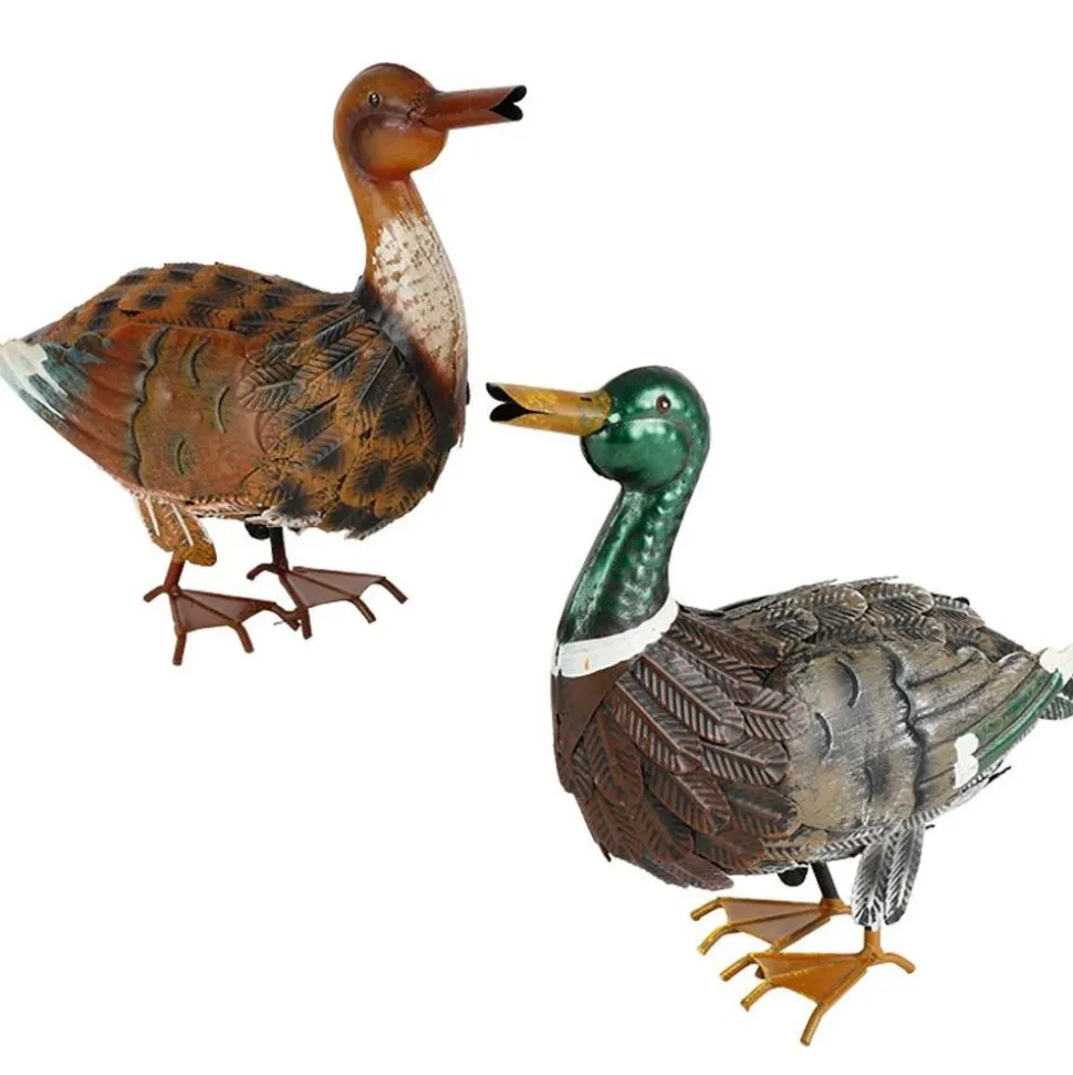 Deko-Ente Aus Metall 33X13X28Cm