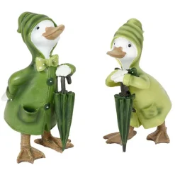 Deko-Ente Mit Regencape & Schirm