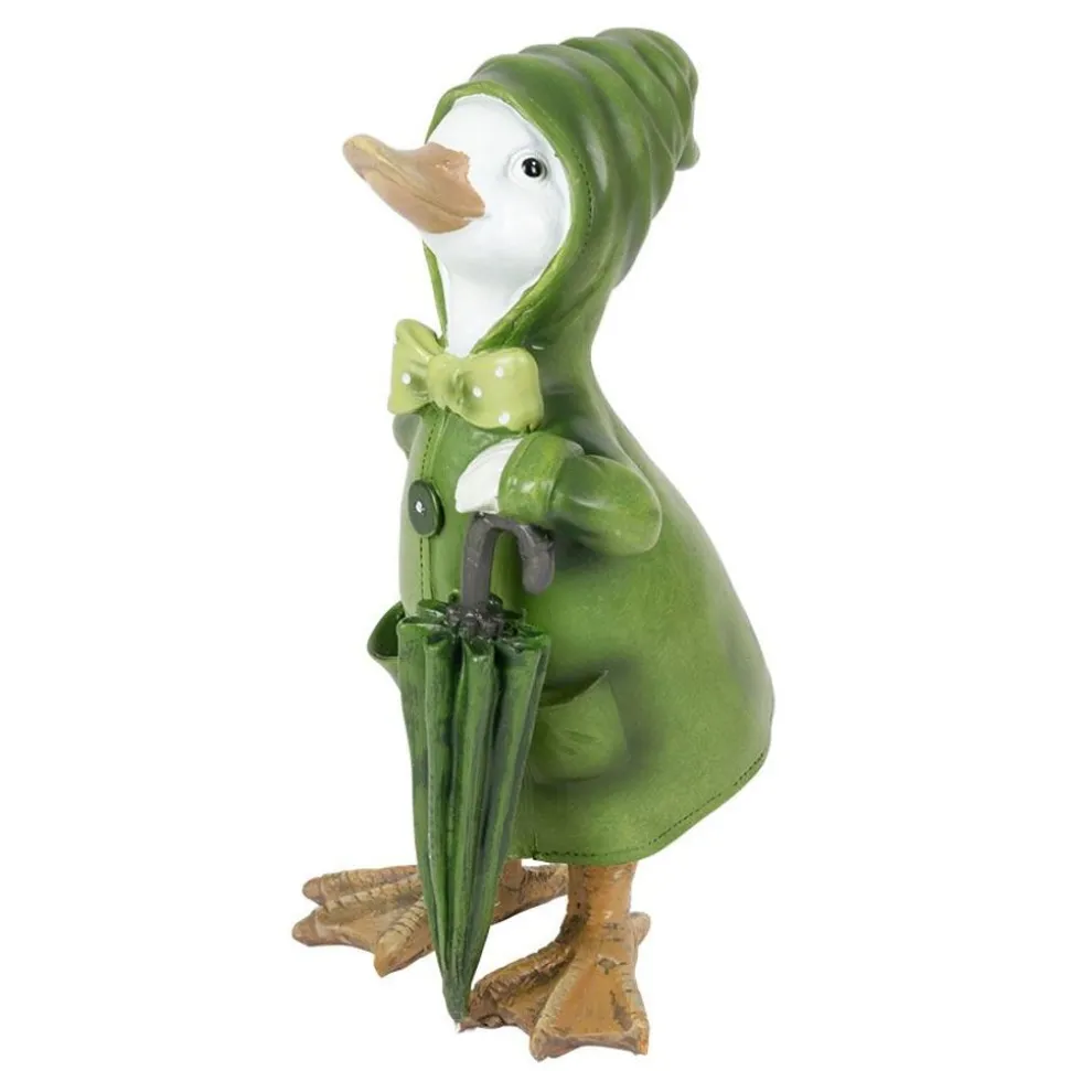 Deko-Ente Mit Regencape & Schirm