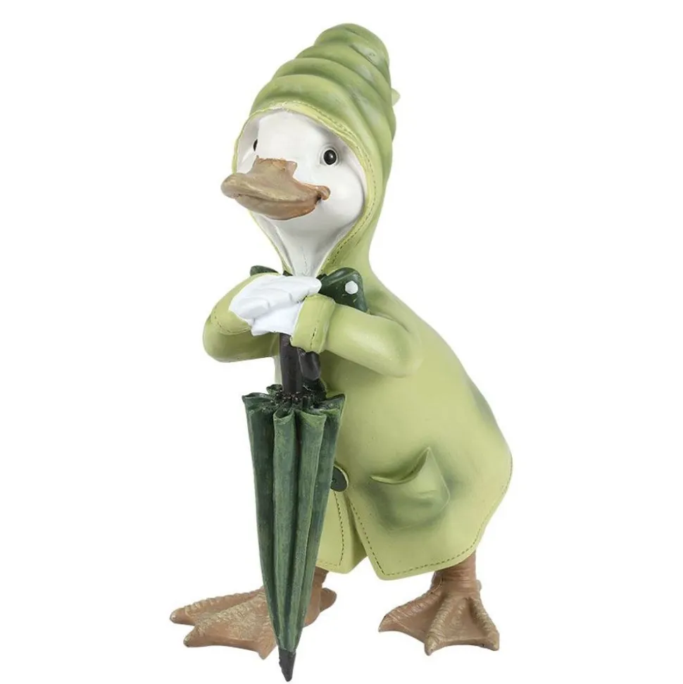 Deko-Ente Mit Regencape & Schirm