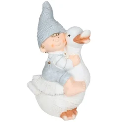 Dekofigur Junge Mit Gans 28X52X22Cm