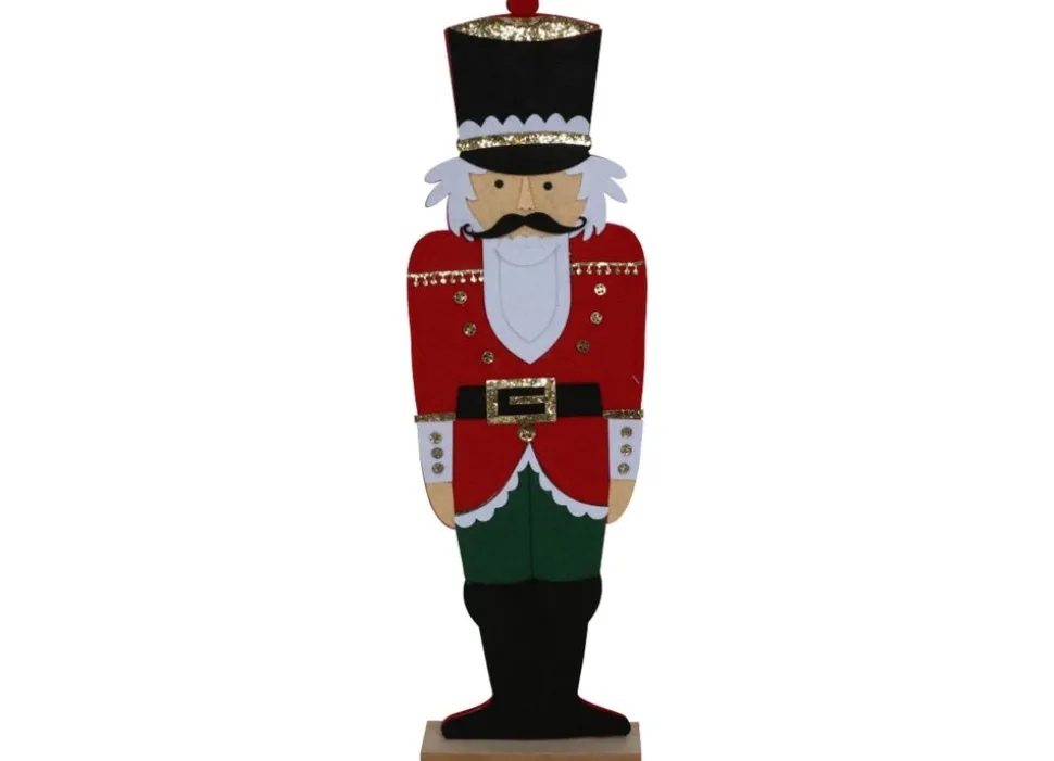 Deko-Figur Nussknacker Aus Filz 90Cm Rot