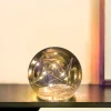Deko-Glaskugel Mit 8 Leds Und Timer 10Cm Warmweis