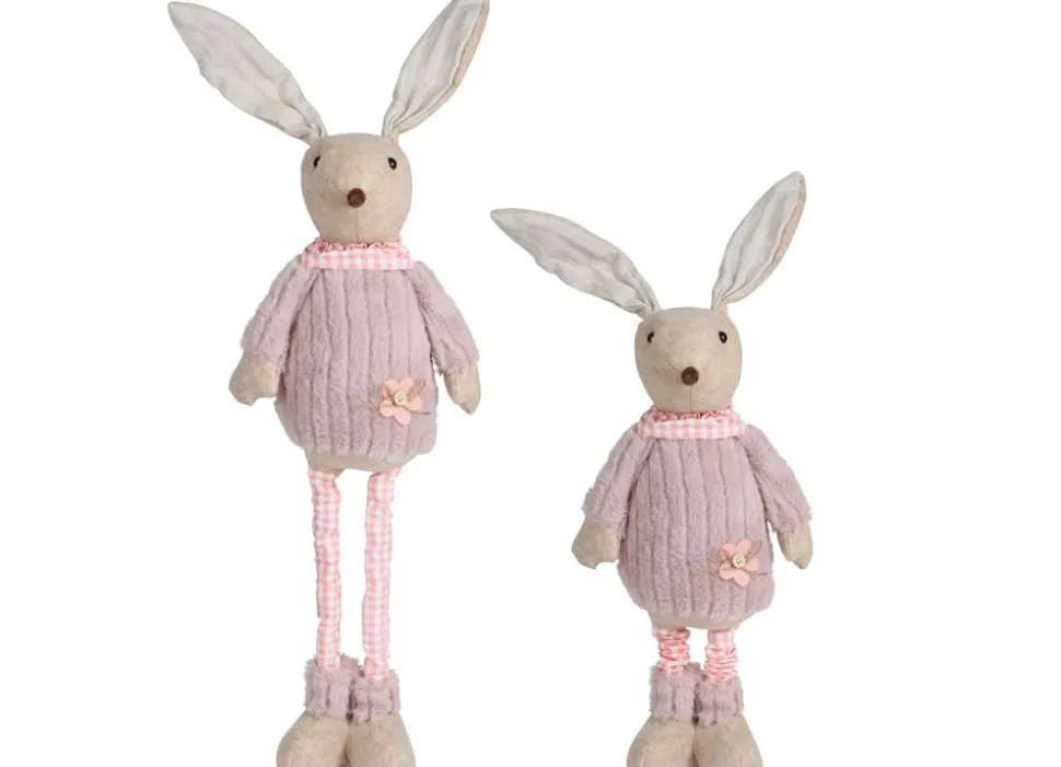 Deko-Hase Mit Teleskopbeinen 110Cm Rosa