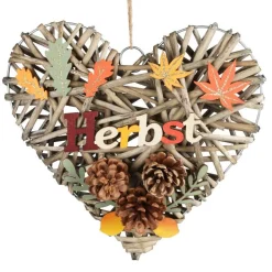 Dekoherz Herbst Aus Rattan 27,5X43Cm