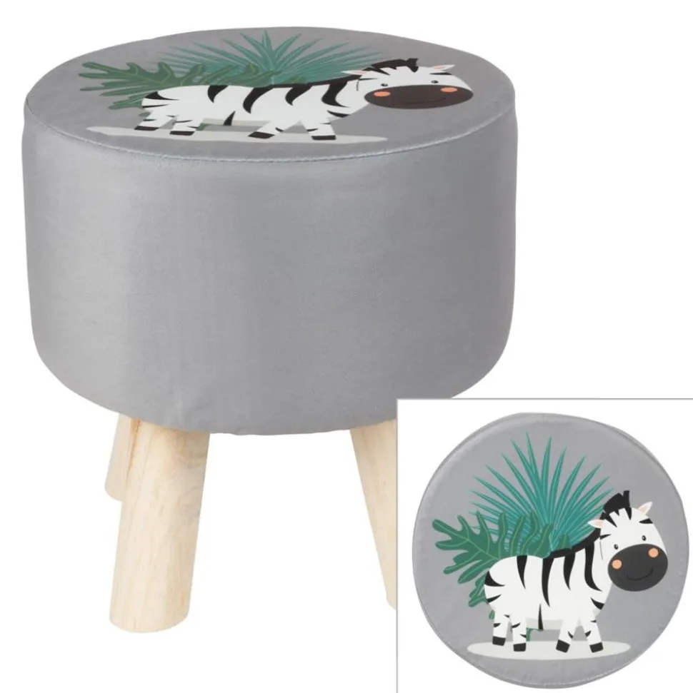 Deko-Hocker Zebra Mit 4 Beinen 28X30Cm